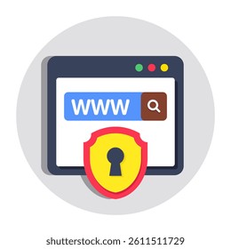 Flat design icon of search box vector
