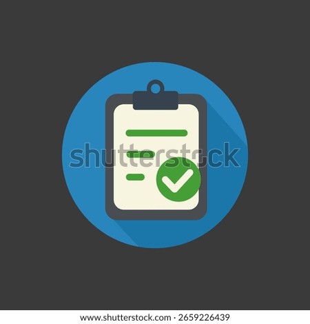 Flat design icon set representing a health checklist and a fitness planner, ideal for use in wellness, healthcare, or training applications.