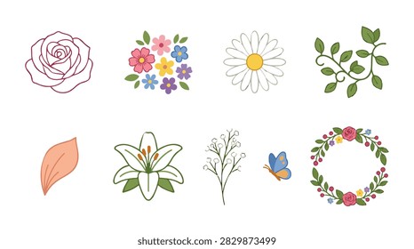 Flat design icon set