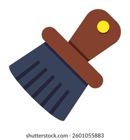 A flat design icon of shaving brush