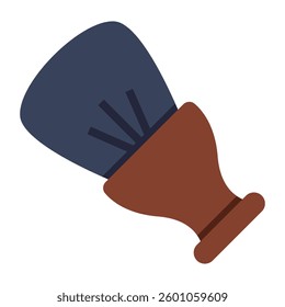 A flat design icon of shaving brush