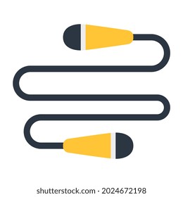 Ein flaches Design-Symbol für das Seilüberspringen 