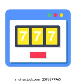 A flat design, icon of slot machine