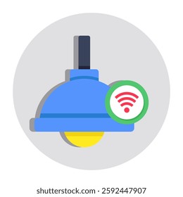 A Flat design icon of smart light