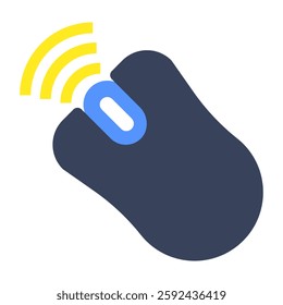 A flat design icon of smart mouse