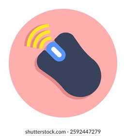 A flat design icon of smart mouse