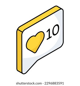 A flat design icon of social comment 