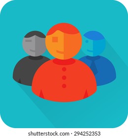 Flat design icon for social networking
