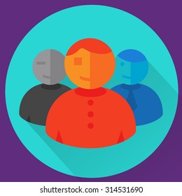 Flat design icon for social networking