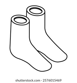 A flat design icon of socks