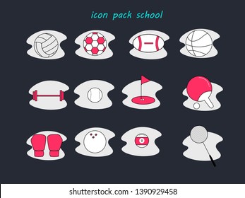 flat design icon sport theme. Vector illustration - Vector