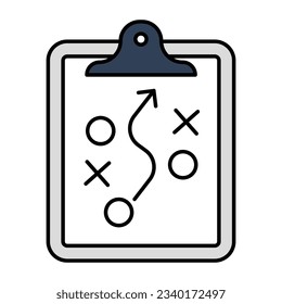 A flat design icon of stratagem