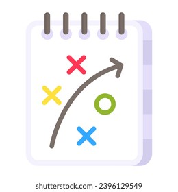 A flat design icon of stratagem


