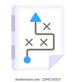 A flat design icon of stratagem

