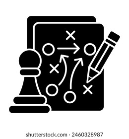 A flat design icon of stratagem