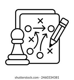A flat design icon of stratagem