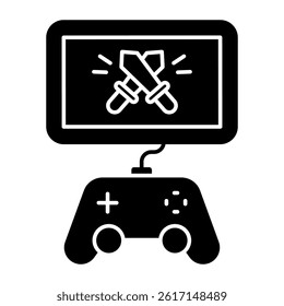A flat design, icon of swords game