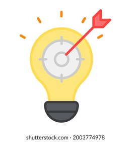 Ein flaches Design, eine Ikone der Zielvorstellung