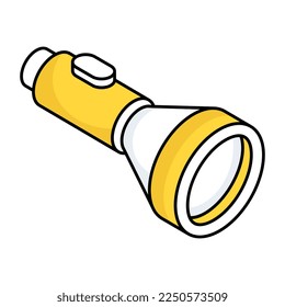 Flat design icon of torch 