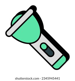 A flat design icon of torch 