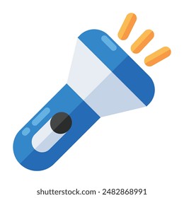 Flat design icon of torch