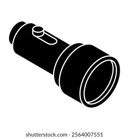 A flat design icon of torch