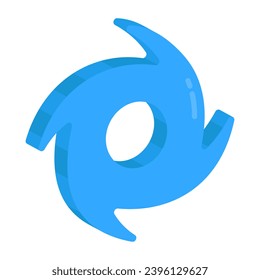 A flat design icon of tornado 

