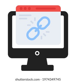 A flat design, icon of ural website