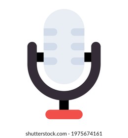 A flat design, icon of voice recorder