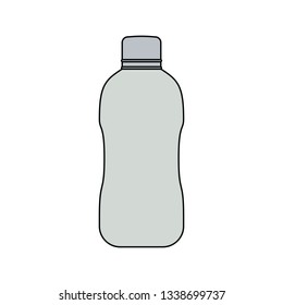 Flat design icon of Water bottle  in ui colors. Vector illustration.