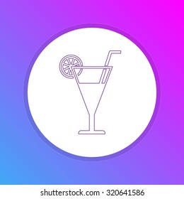 Flat Design Icon - Wine