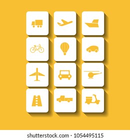 Flat design Icon yellow