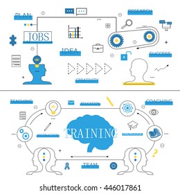Flat Design Icons On White Background-Vector Illustration,Graphic Design. For Web, Websites, Print Materials. Thin Line