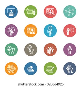 Flat Design Icons Set. Business and Finance.