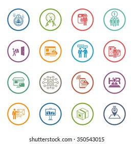 Flat Design Icons Set. Business and Finance. Isolated Illustration.