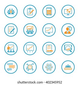 Flat Design Icons Set. Business and Finance. Isolated Illustration.