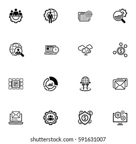 Flat Design Icons Set. Business and Finance. Isolated Illustration.