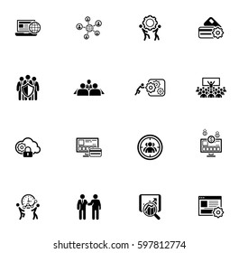 Flat Design Icons Set. Business and Finance. Isolated Illustration.