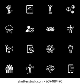 Flat Design Icons Set. Icon for Business and Finance