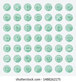 Flat Design Icons Set - infographics, vector, flat