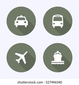 Flat Design Icons, Transportation, Collection