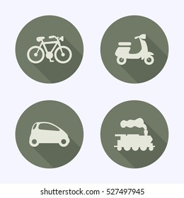 Flat Design Icons, Transportation, Collection