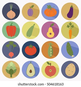 Flat design icons. Vector illustration