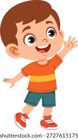 Ilustração de design plano de um personagem menino que se aproxima em uma pose alongada e ativa. O personagem parece curioso e enérgico, tornando-o adequado para conteúdo educacional infantil, materiais escolares, aplicativos de aprendizagem, apresentações, cartazes, sites e projetos focados em crianças. Formas limpas e cores sólidas dão um estilo visual moderno ideal para contar histórias, conceitos de movimento, temas de crescimento, atividades diárias e projetos relacionados à infância.