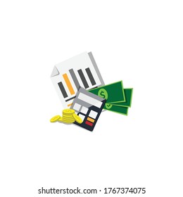 Flat design illustration for business financial vector design image. Flat business finance banking poster object vector image