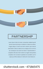 Flat design illustration of business topic. Partnership and networking concept. Template for banners and print