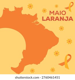 flat design illustration for campaign maio laranja