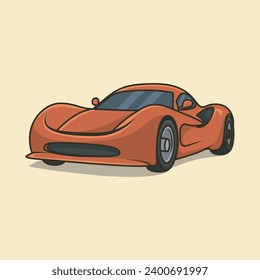 Flaches Design-Illustration von Fahrzeugen