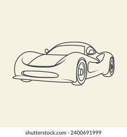 Ilustración de diseño plano del automóvil