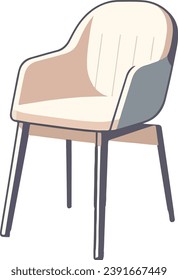ilustración de diseño plano del vector de silla